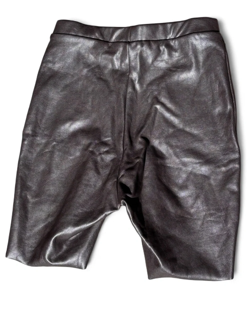 SKIMS Faux Leather Biker Shorts - Black - XS
